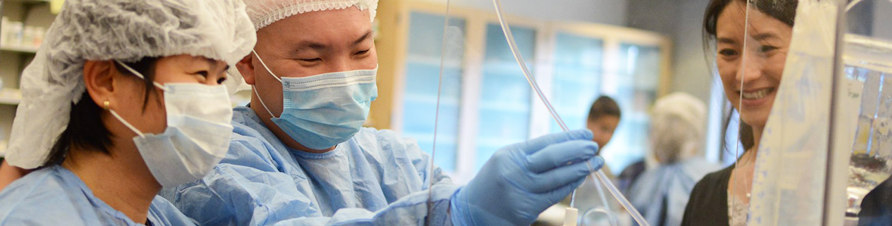 Students working in lab