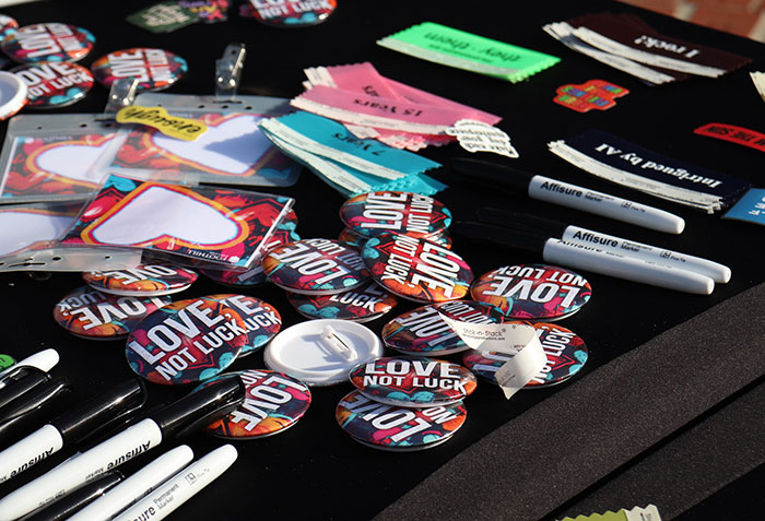 Love Not Luck Buttons