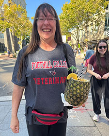 Women with foothill veterinary program t-shirt
