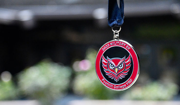 Military 5K medal with owl